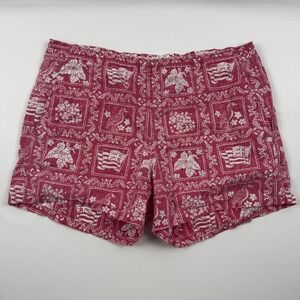 Reyn Spooner Hawaiian Flag Nene Goose Print Swim Trunks Red Mens M